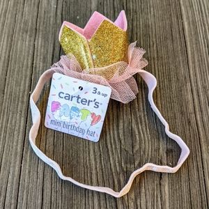 CARTER'S Mini Birthday Hat Crown Headband NWT